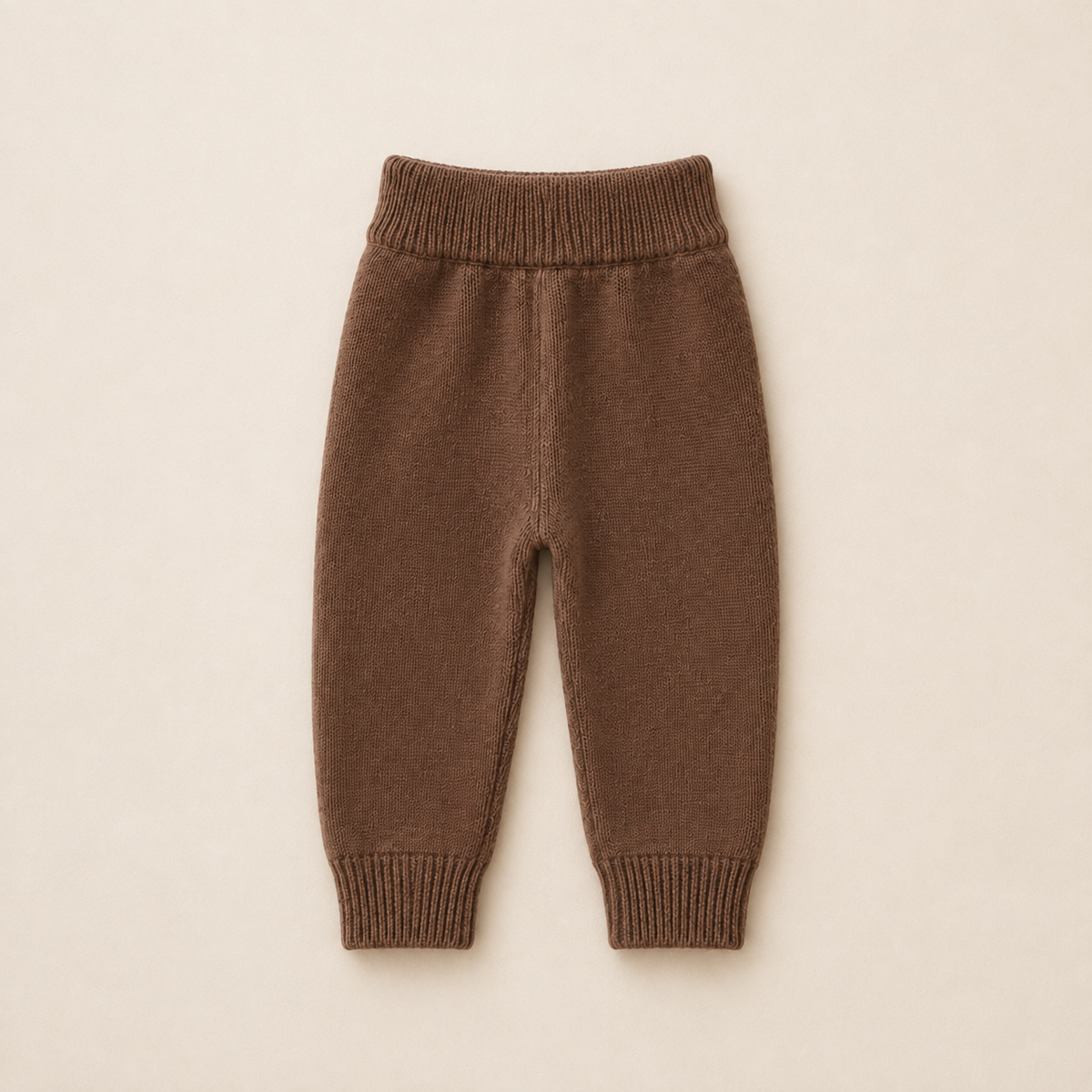 Chocolate Stripe Knitted Two-Piece Set